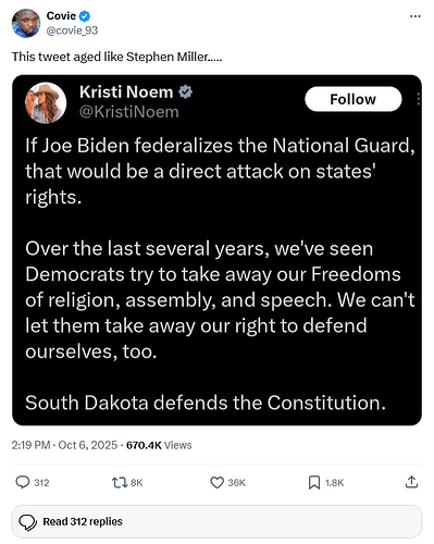 Screenshot 2025-10-07 at 08-10-41 Covie on X This tweet aged like Stephen Miller..... https __t.co_8DFAKdToEi _ X